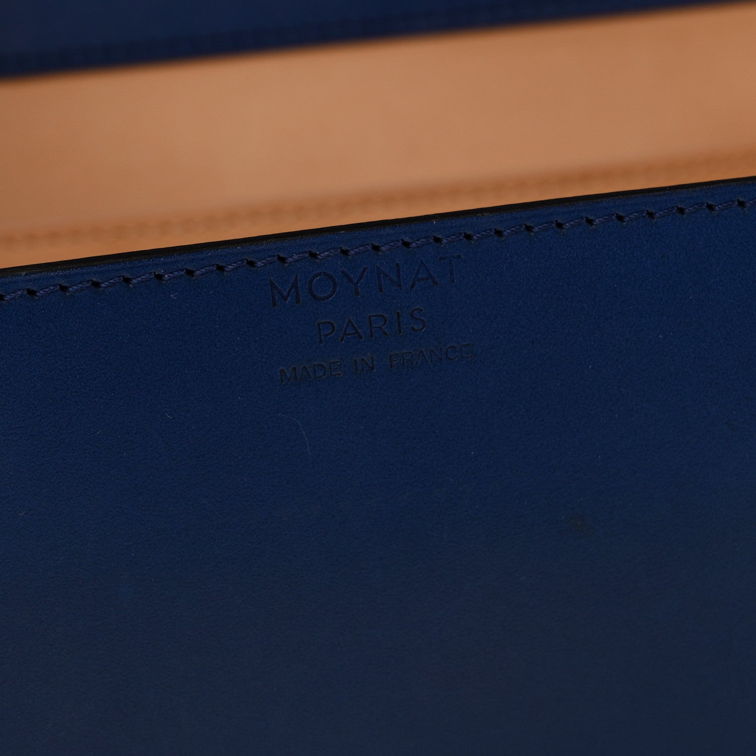 Moynat Box Calfskin Cabotin Blue 6 of 9