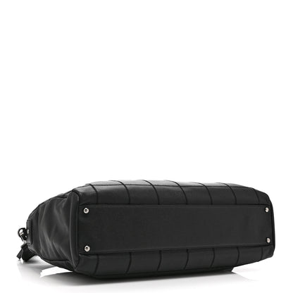 Chanel Caviar Square Stitched Duffel Bag Black 4 of 10