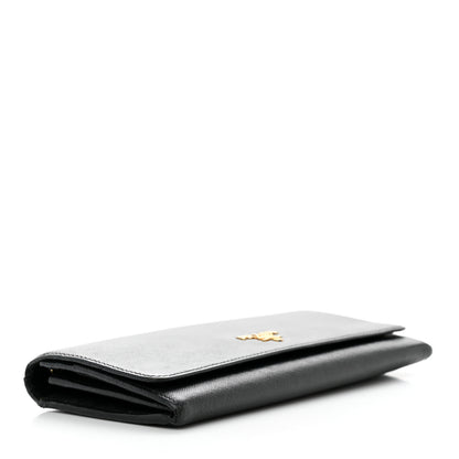 Prada Saffiano Metal Oro Chain Wallet Black 4 of 11
