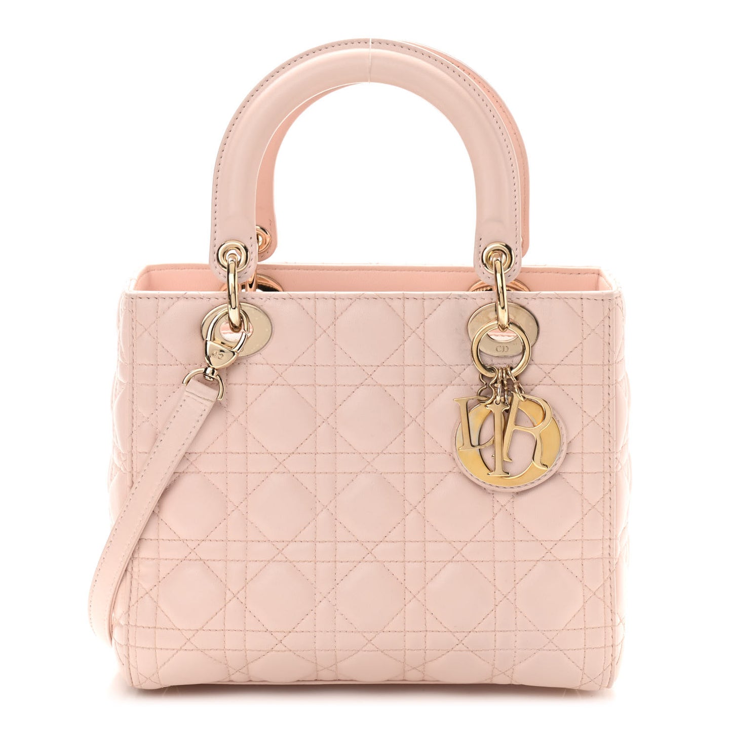 Lambskin Cannage Medium Lady Dior Light Pink
