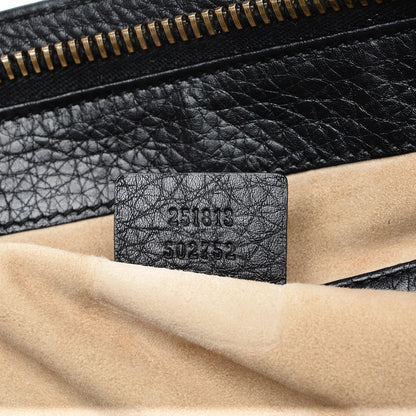 Gucci Pebbled Calfskin Medium 1973 Top Handle Satchel Black 8 of 8