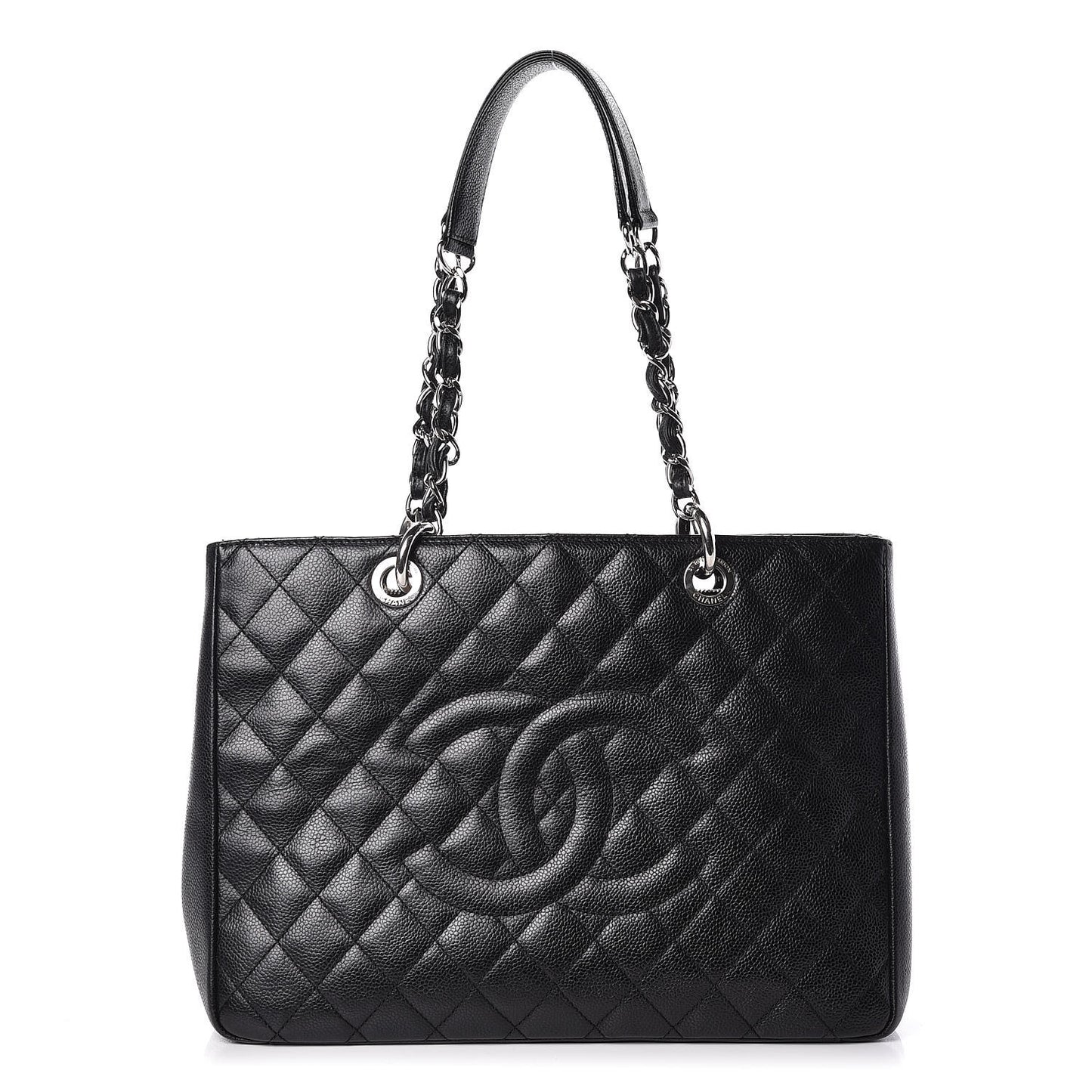 Caviar Quilted Grand Shopping Tote GST Black