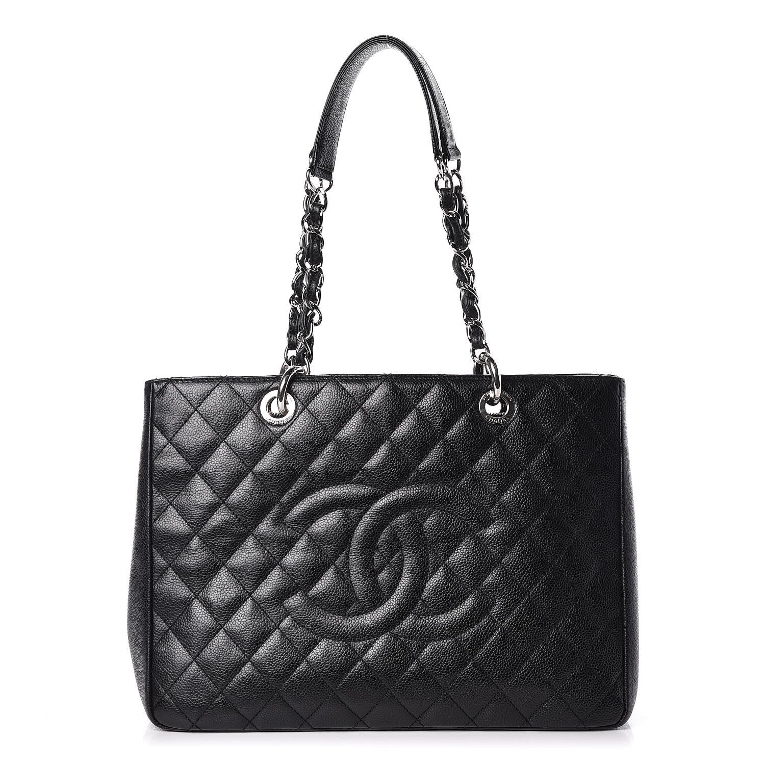 Chanel Caviar Quilted Grand Shopping Tote GST Black 1 of 9