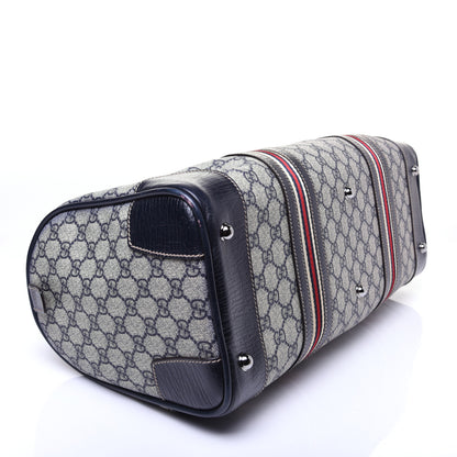 Gucci GG Supreme Monogram Web Large Carry On Duffle Bag Navy 4 of 14