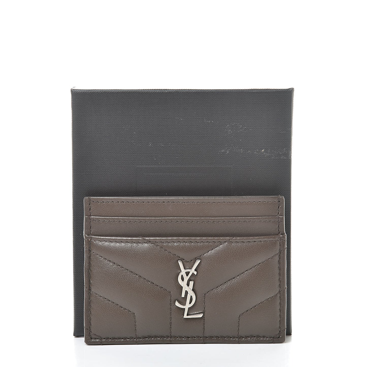 Calfskin Y Quilted Monogram LouLou Credit Card Case Faggio