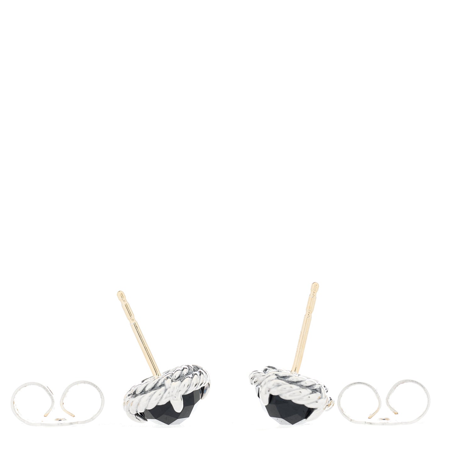 Sterling Silver Black Onyx 8mm Chatelaine Earrings