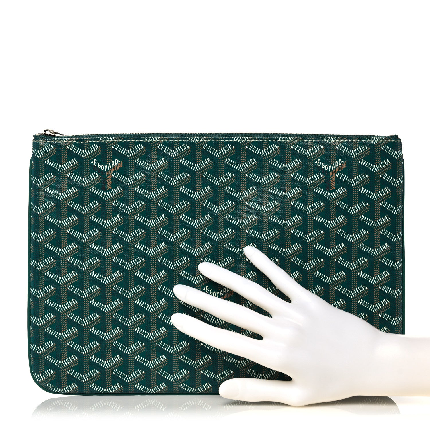 Goyard Goyardine Senat Pochette MM Green 2 of 10