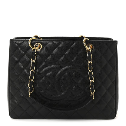Chanel Caviar Quilted Grand Shopping Tote GST Black 1 of 10