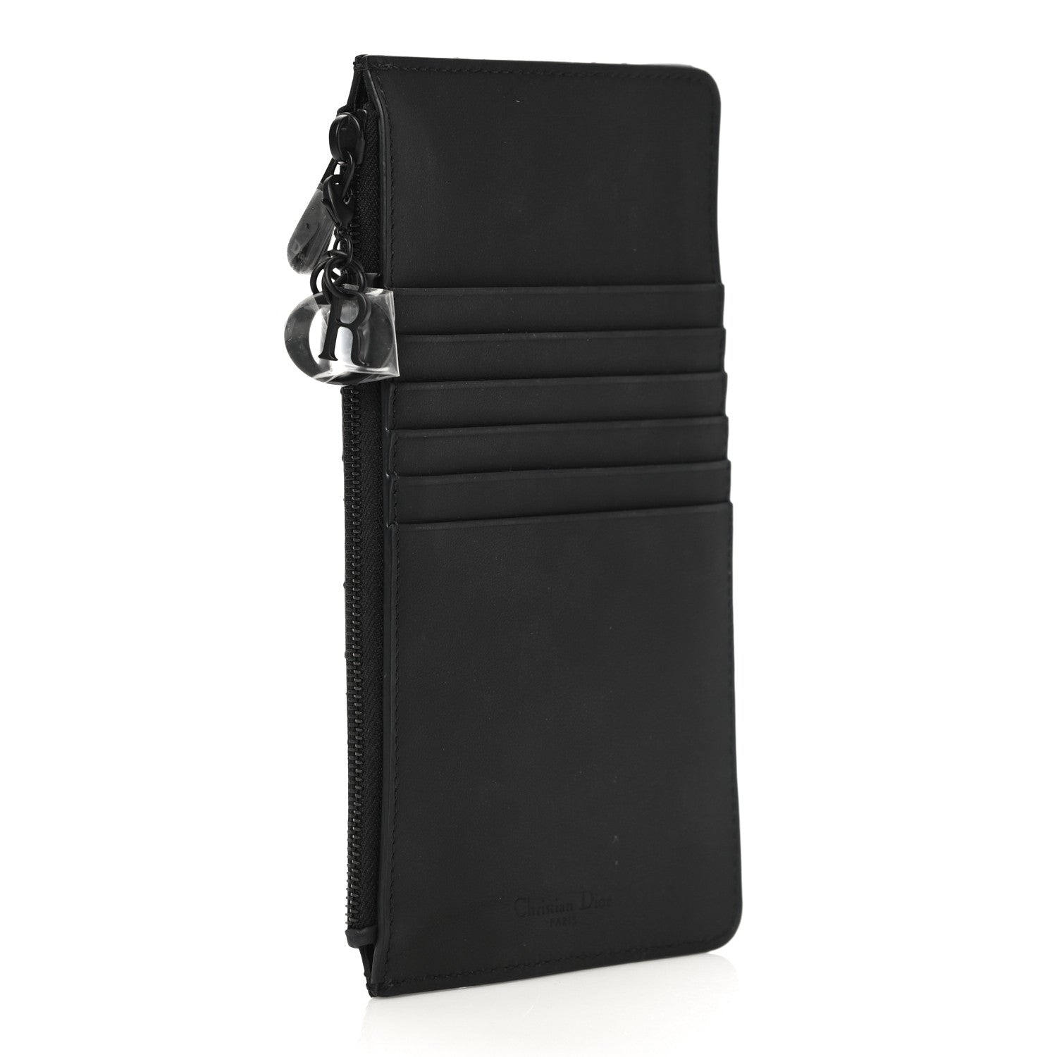 Christian Dior Ultra Matte Calfskin Cannage Large Lady Dior Zip Wallet Black 3 of 11