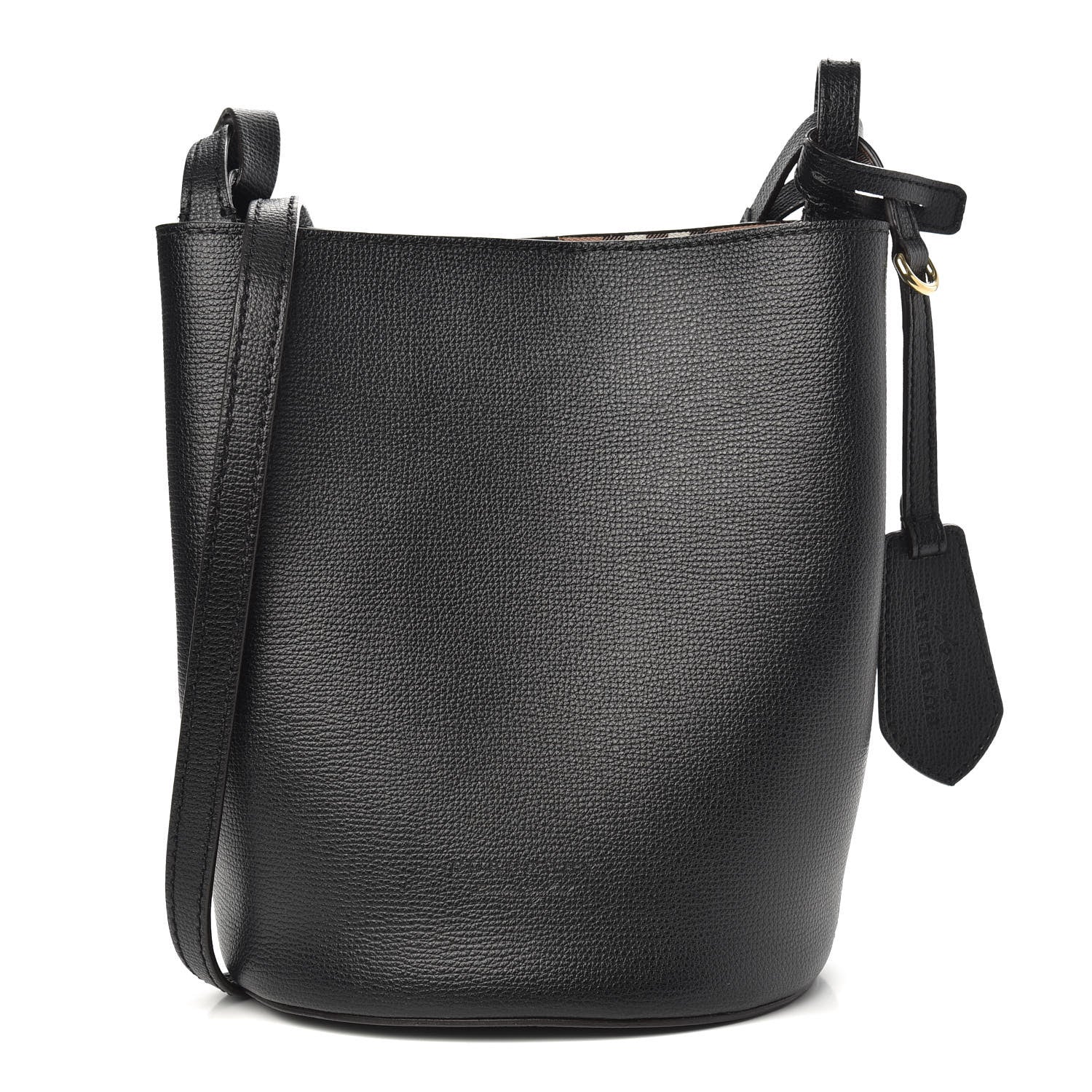 Burberry London Grainy Calfskin Small Lorne Bucket Crossbody Black 1 of 9