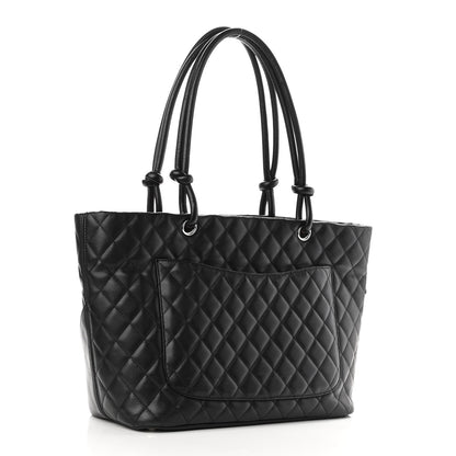 Chanel Calfskin Quilted Large Cambon Tote Black 3 of 11
