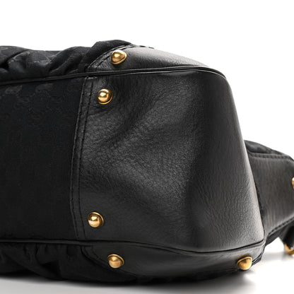 Gucci Monogram Medium Jockey Tote Black 6 of 14