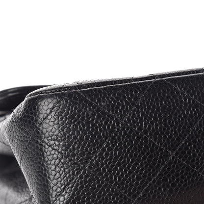 Chanel Caviar Quilted Medium Double Flap Black 12 of 25
