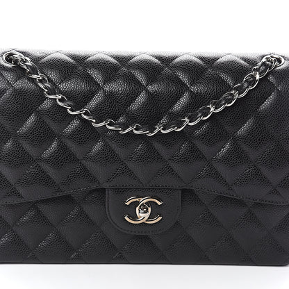 Chanel Caviar Quilted Jumbo Double Flap Black 6 of 8