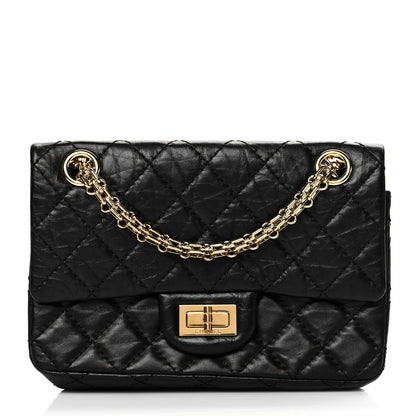 Chanel Aged Calfskin Quilted 2.55 Reissue Mini Flap Black 1 of 11