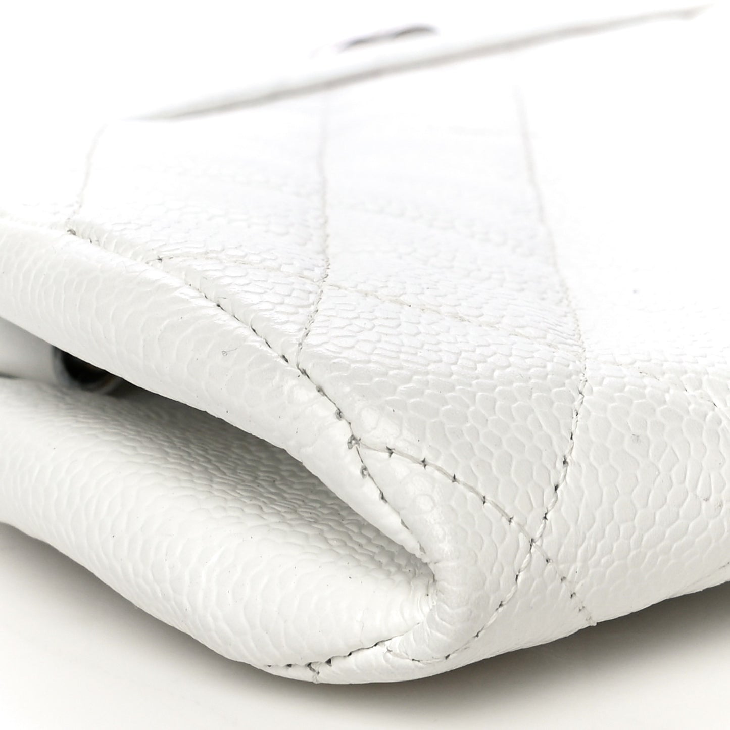 Caviar Quilted Timeless Clutch White