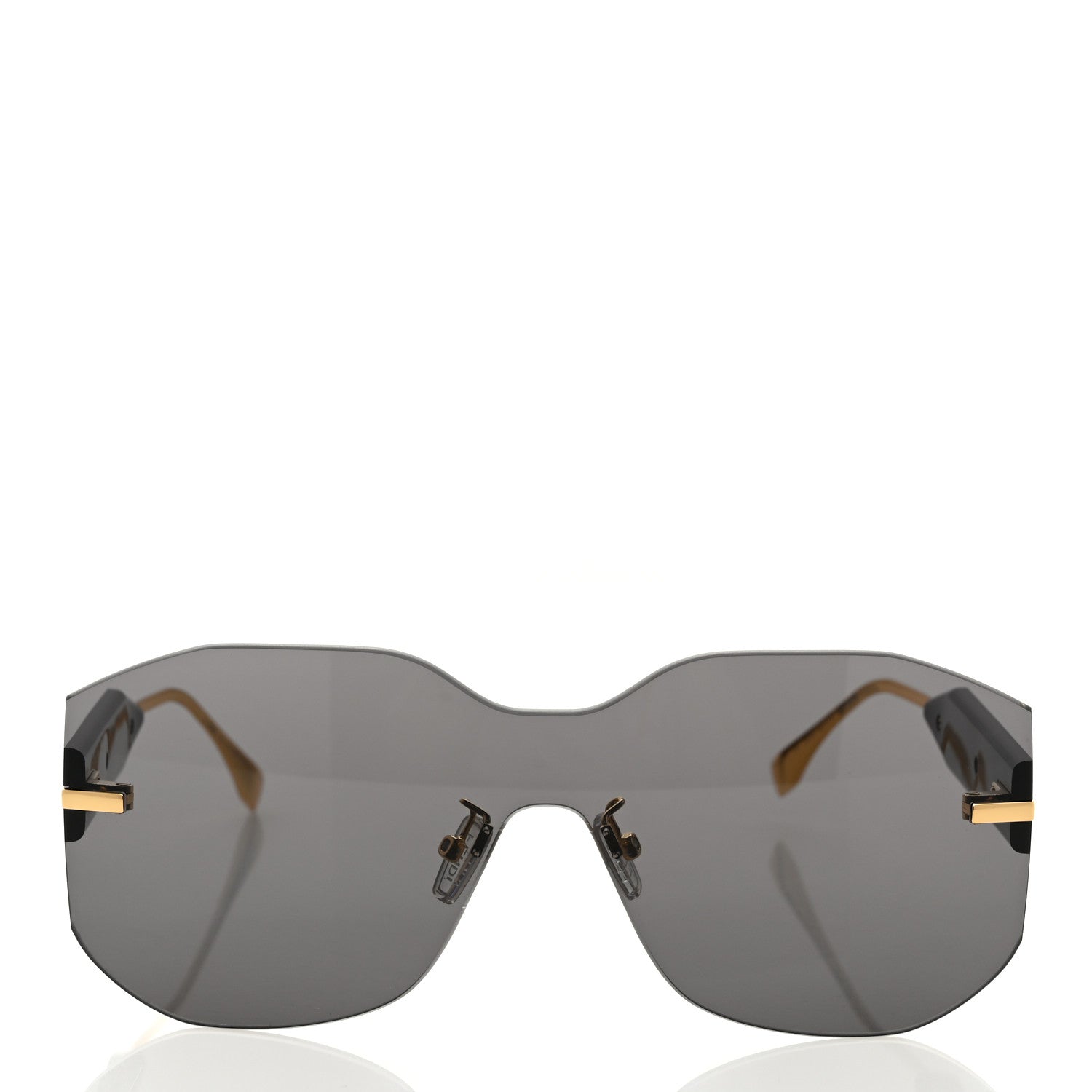 Fendi Metal Fendigraphy Shield Sunglasses FE40067U Black 2 of 7