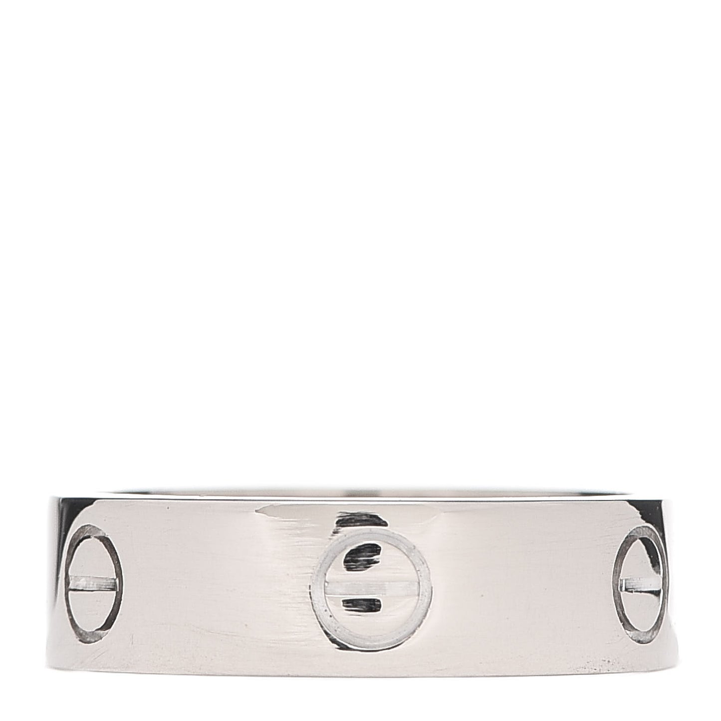 18K White Gold 5.5mm LOVE Ring 58 8.25