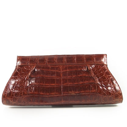 Nancy Gonzalez Crocodile Clutch Cognac 1 of 8