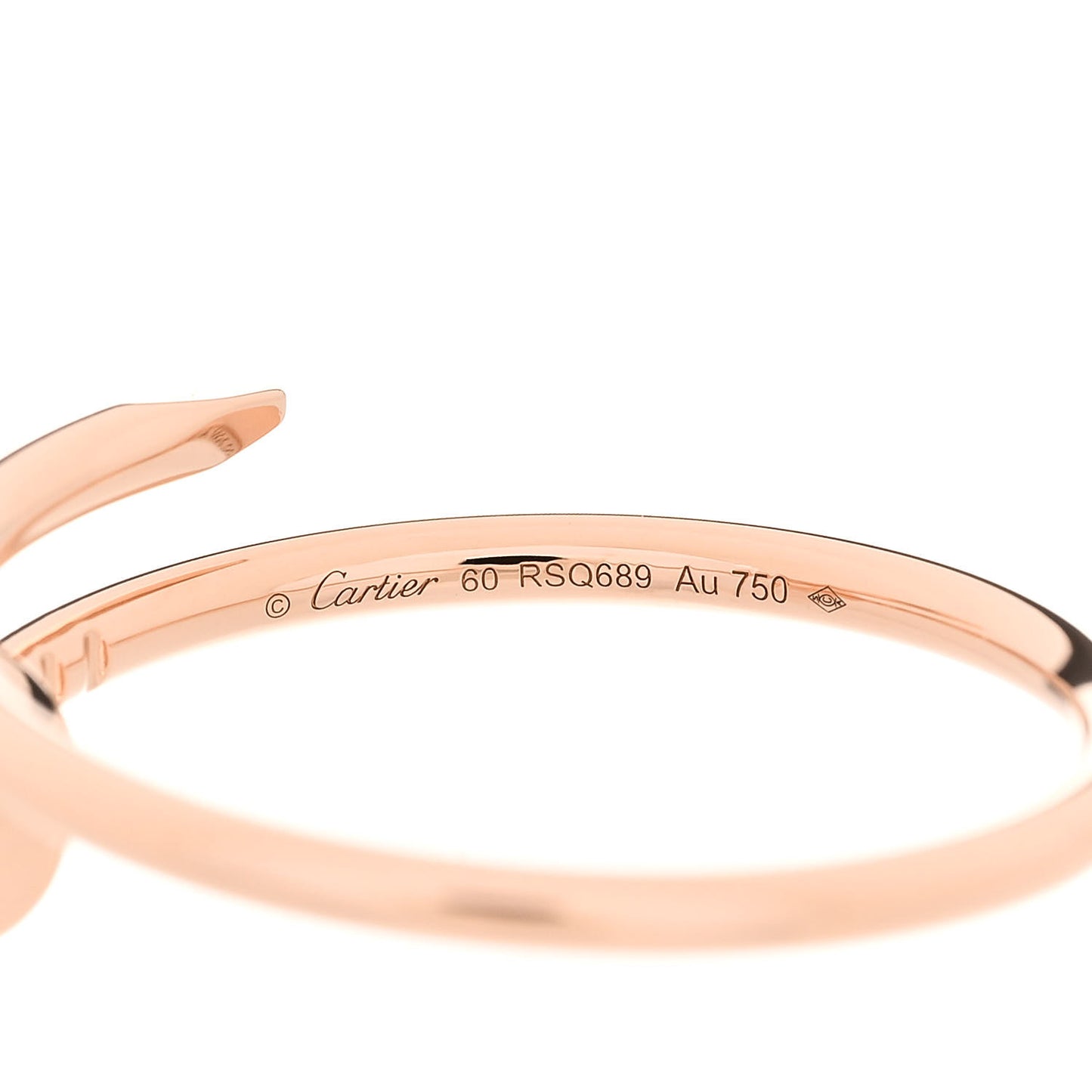 18K Pink Gold Small Juste Un Clou Ring 60 9