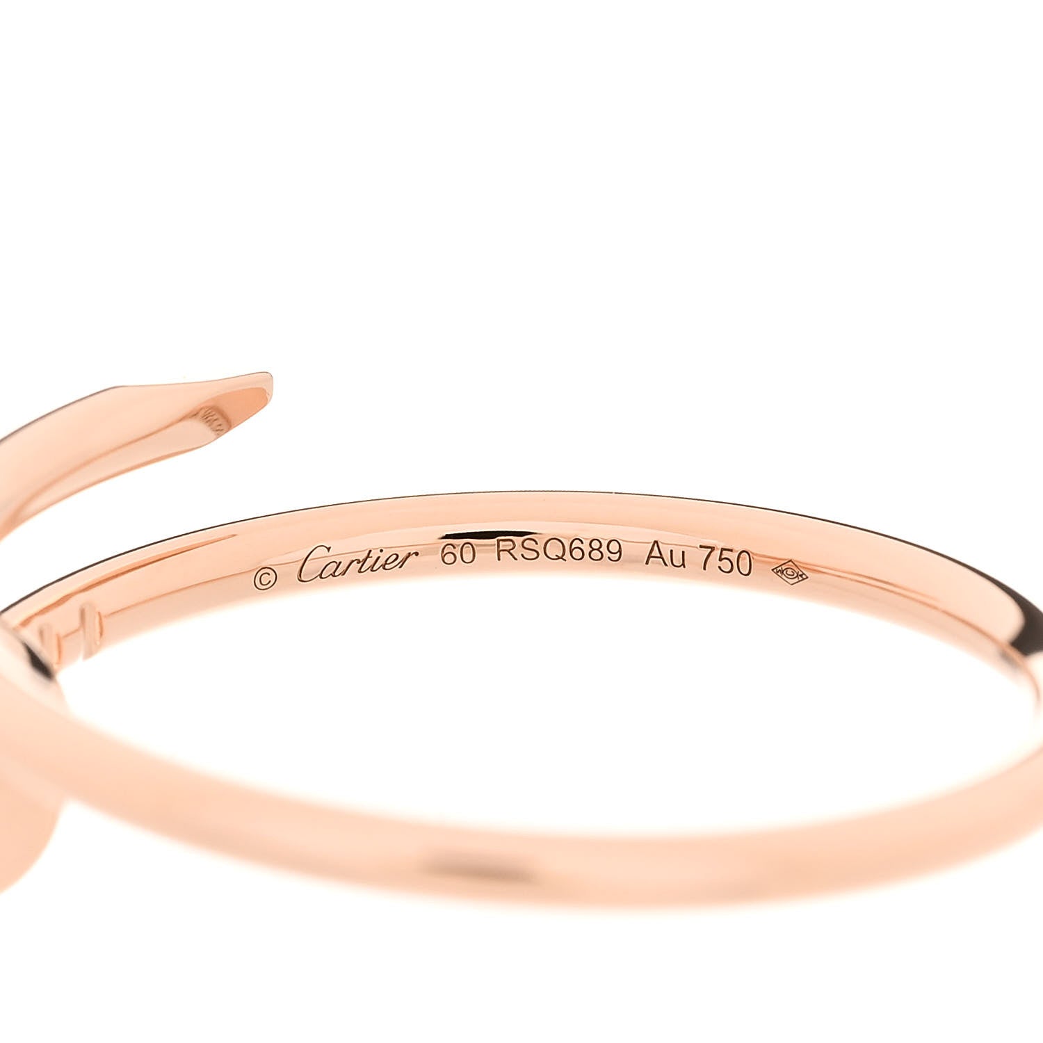 Cartier 18K Pink Gold Small Juste Un Clou Ring 60 9 4 of 4