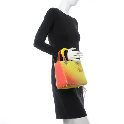 Christian Dior Box Calfskin Gradient Small Diorissimo Yellow Orange 2 of 9