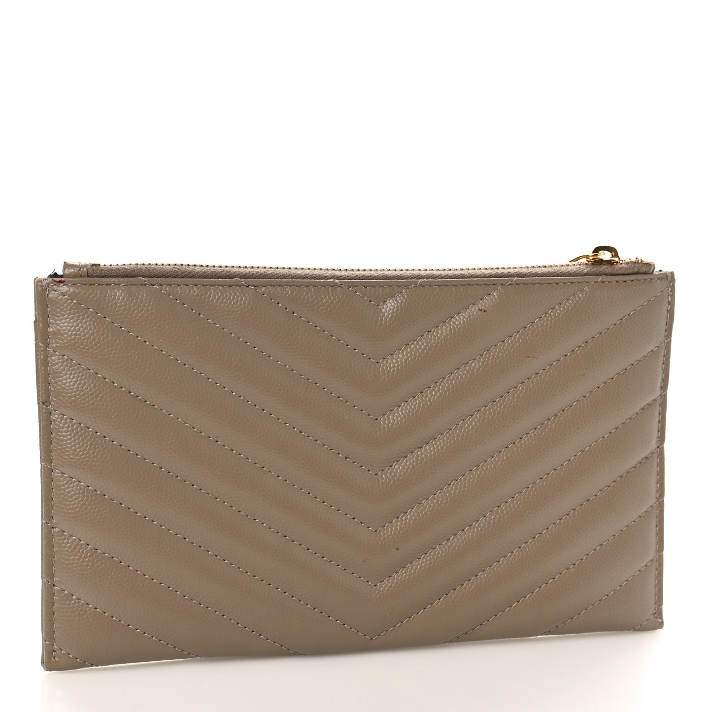Grain De Poudre Chevron Monogram Bill Pouch Dusty Grey