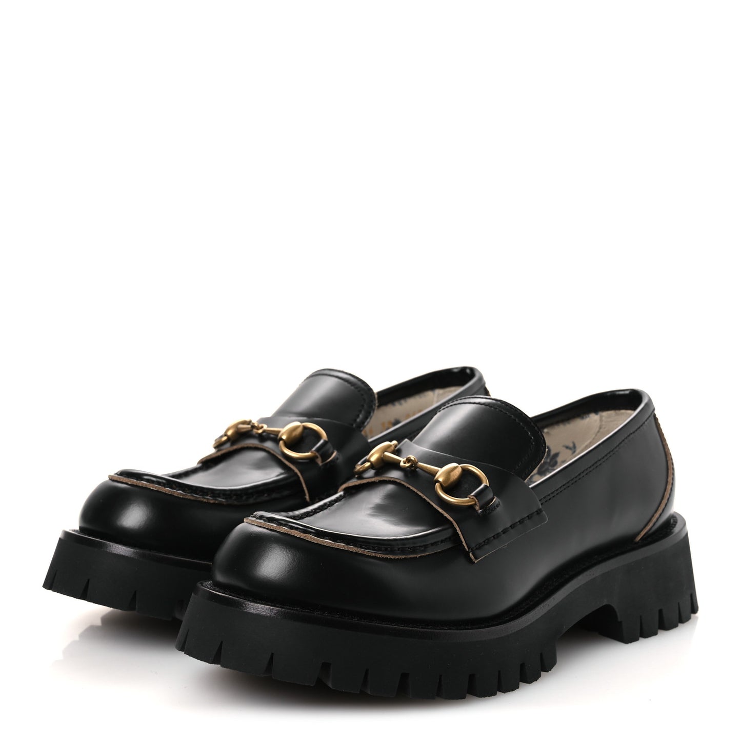 Cordovan Lux Womens Harald Horsebit 25mm Platform Loafers 38 Black