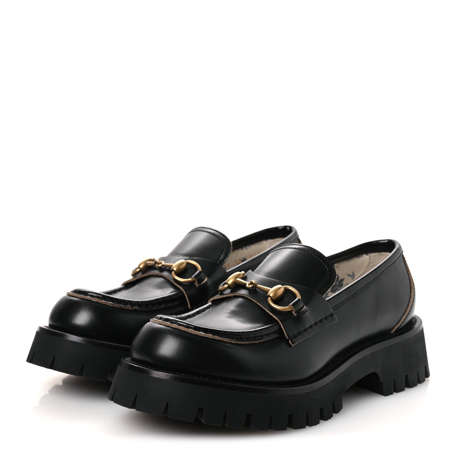 Gucci Cordovan Lux Womens Harald Horsebit 25mm Platform Loafers 38 Black 4 of 12