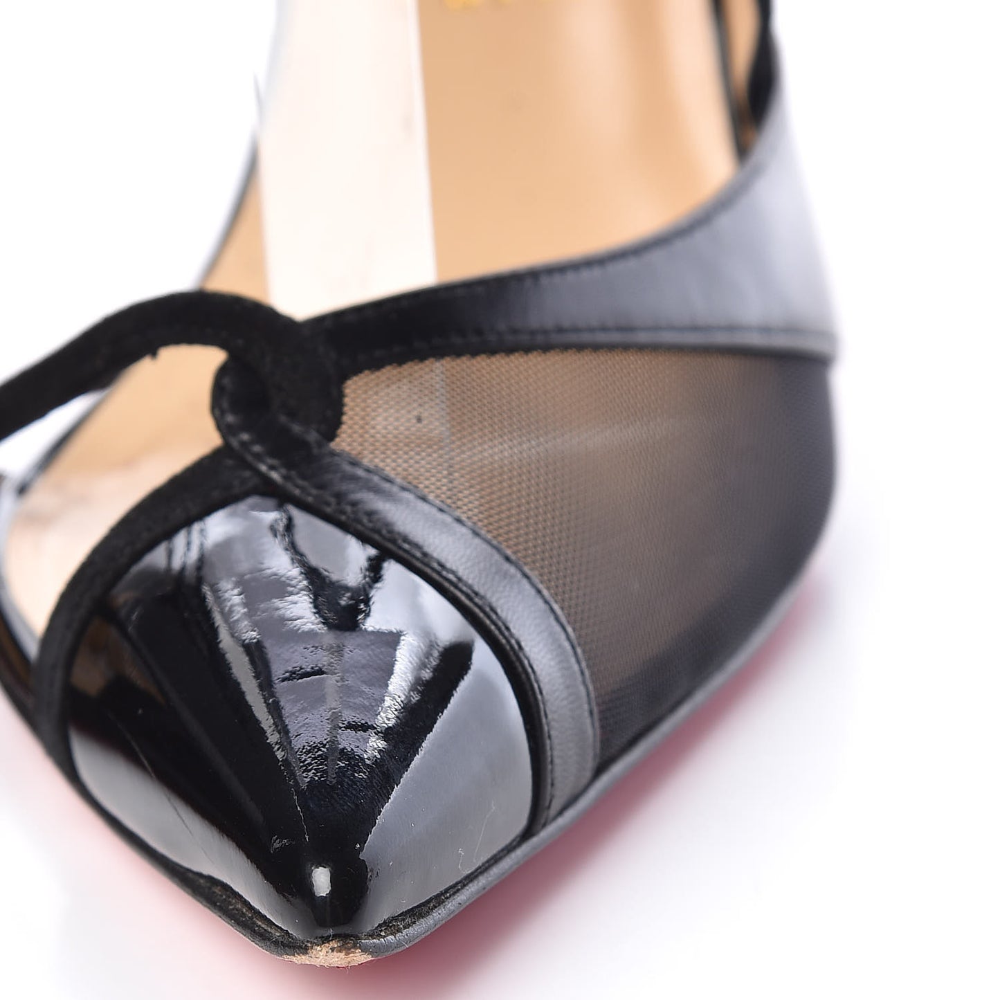 Patent Kid Suede Mesh Evoluta 100 Pumps 38 Black