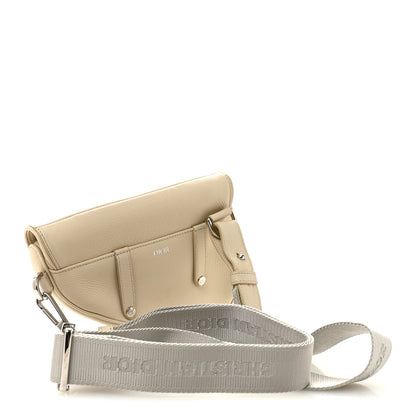 Christian Dior Grained Calfskin Mens Mini Saddle Bag Latte 3 of 10