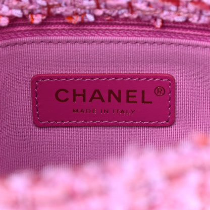 Chanel Tweed Enamel Quilted Mini Pending CC Square Flap Light Purple Pink Red 6 of 11