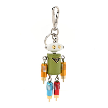 Prada Saffiano Romeo Robot Trick Keychain Prato 1 of 3