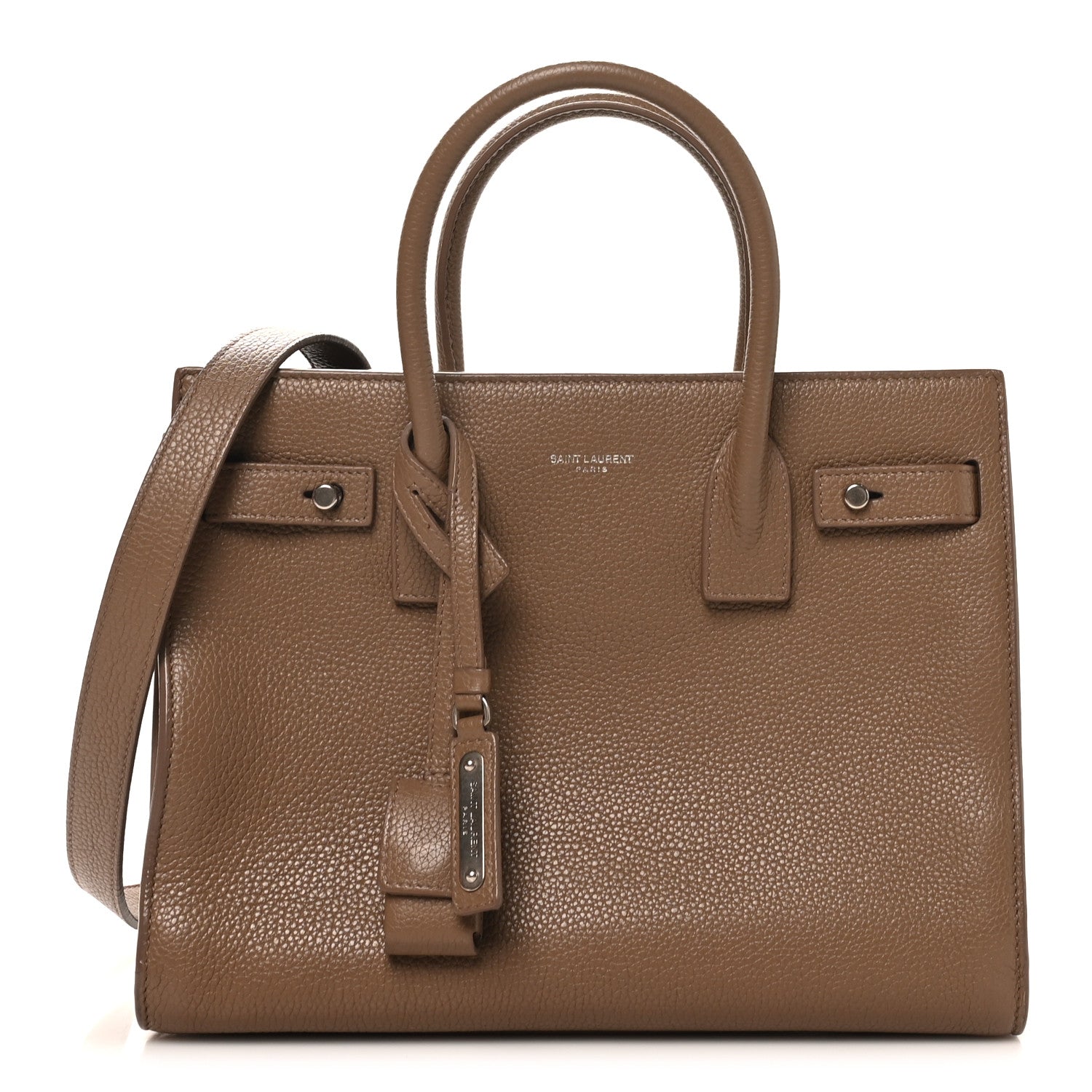 Saint Laurent Grained Calfskin Baby Sac De Jour Souple Dark Beige 1 of 12