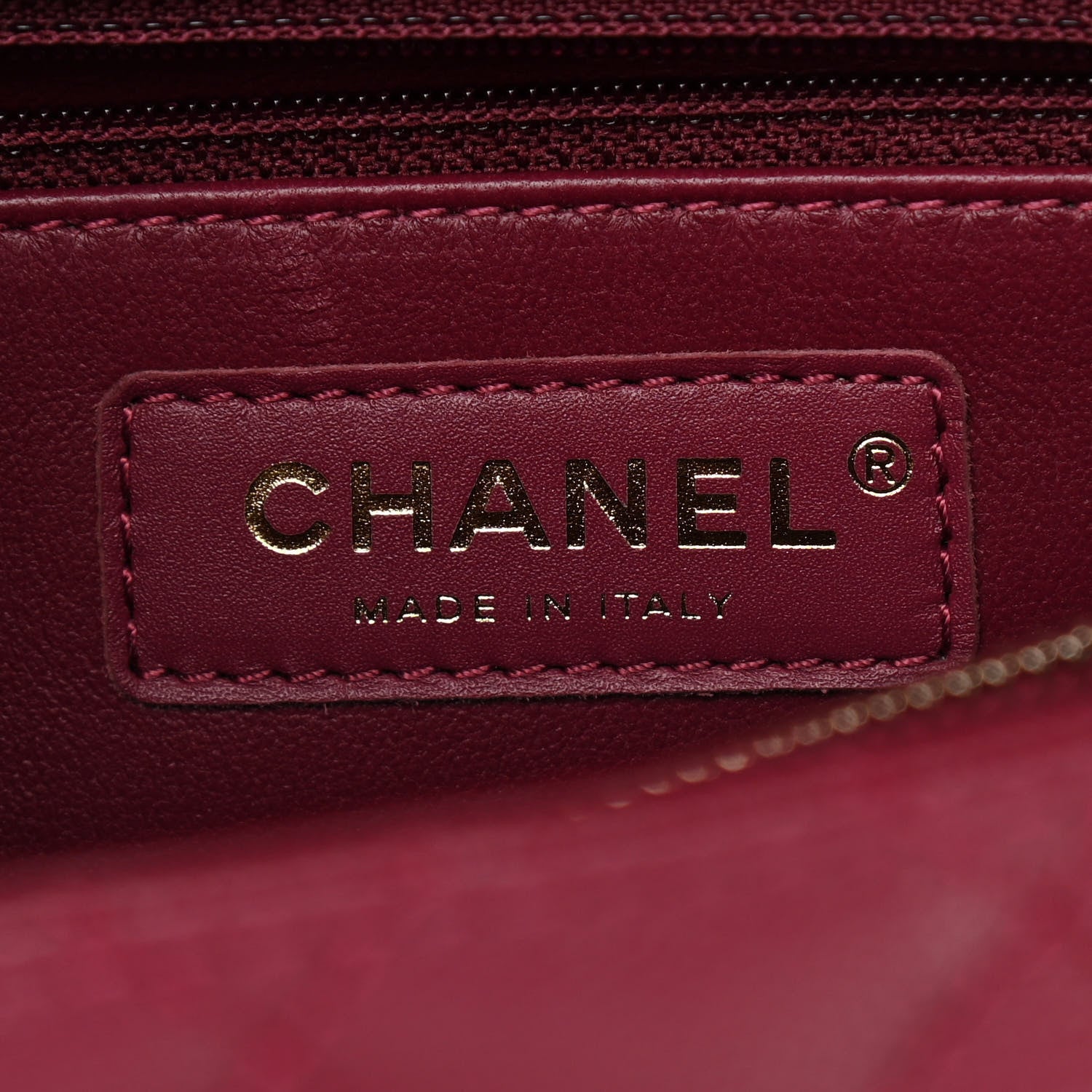 Chanel Caviar Lizard Embossed Quilted Small Coco Handle Flap Burgundy 6 of 11