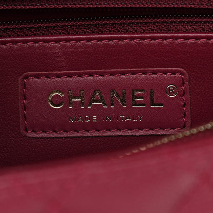 Chanel Caviar Lizard Embossed Quilted Small Coco Handle Flap Burgundy 6 of 11
