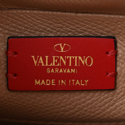 Valentino Garavani Grainy Calfskin Mini Vlogo Hobo Bag Rose Cannelle 6 of 9