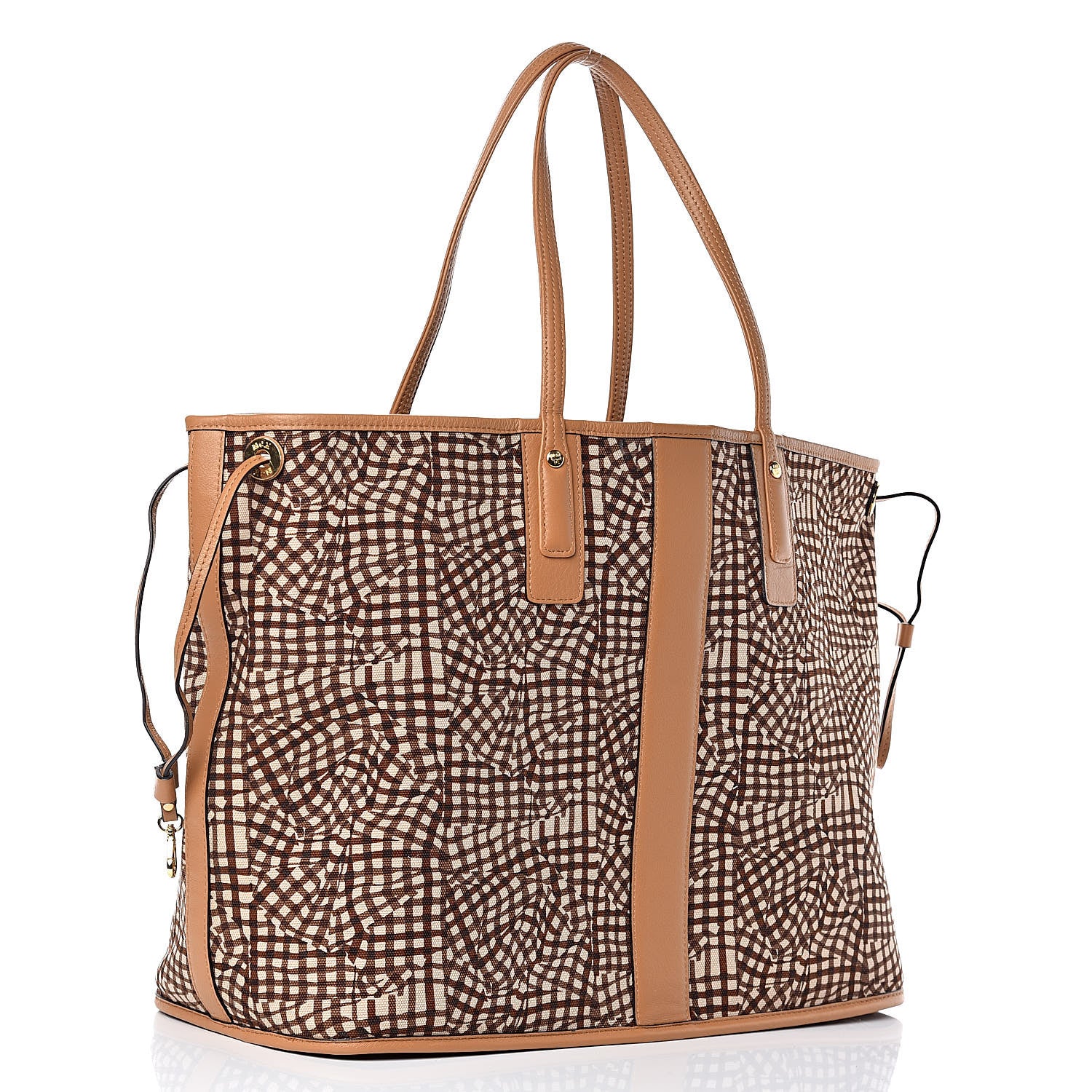 MCM Visetos Large Liz Reversible Shopper Tote Cognac 7 of 17