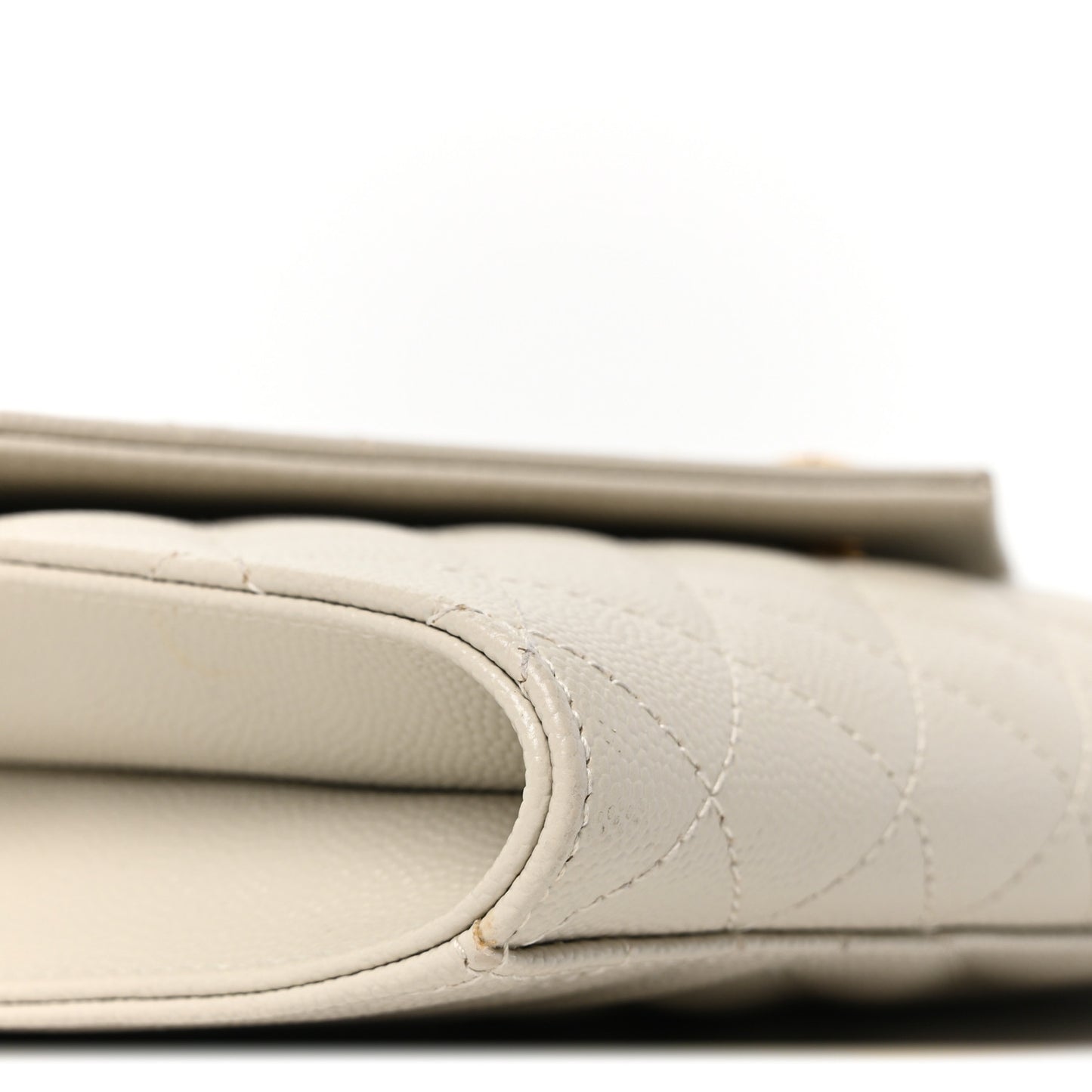 Grain De Poudre Textured Mixed Matelasse Triquilt Monogram Clutch Crema Soft