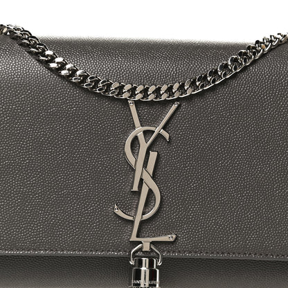 Saint Laurent Grain De Poudre Small Classic Monogram Kate Tassel Satchel Earth 7 of 9