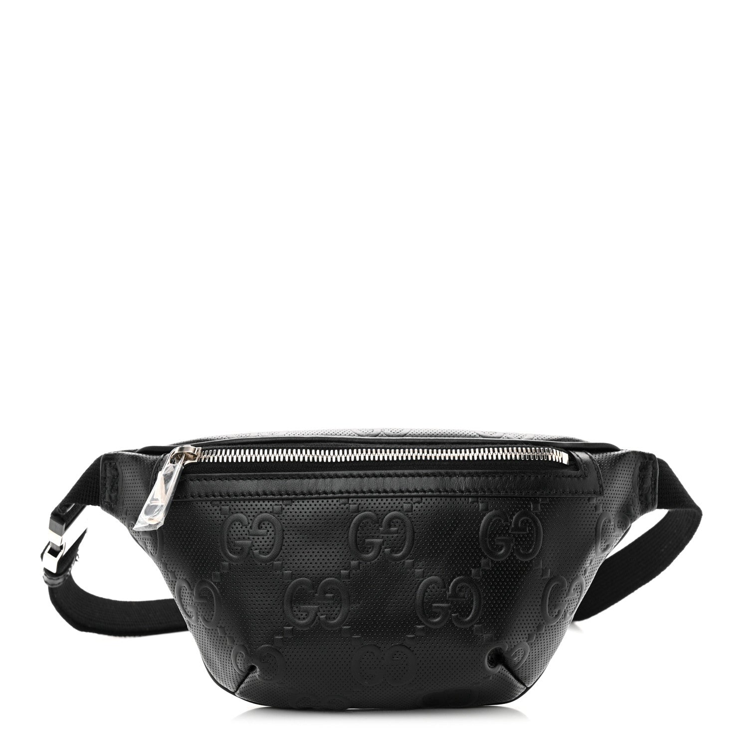 Gucci Calfskin GG Tennis Embossed Belt Bag Black 1 of 11