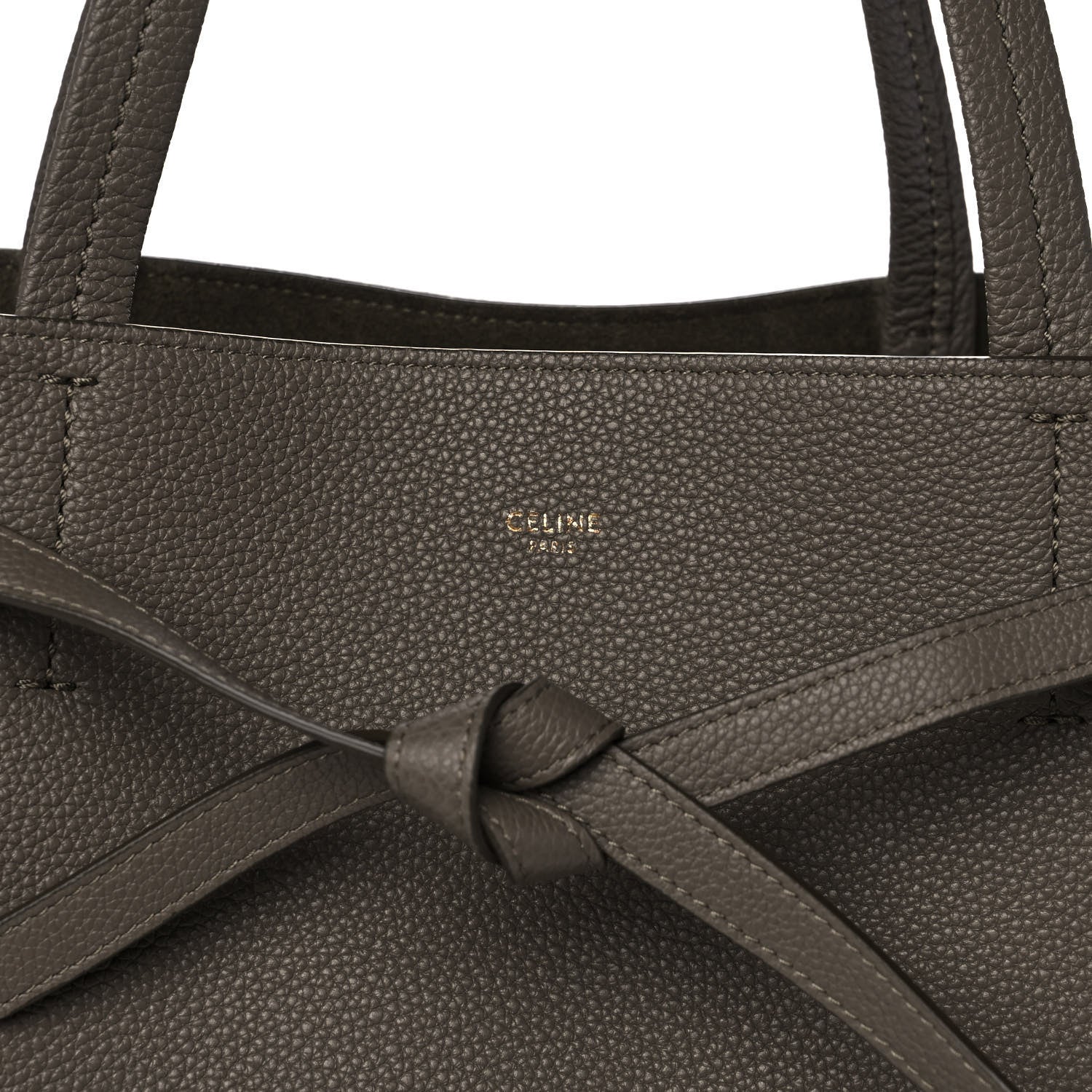 Celine Soft Grained Calfskin Small Belt Cabas Phantom Taupe 7 of 9