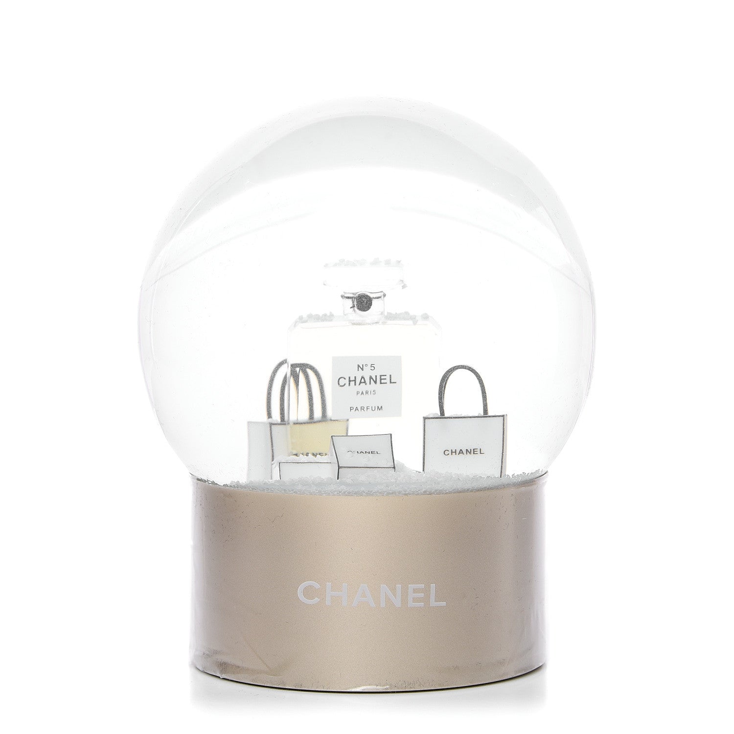 Chanel Glass N°5 Perfume Bottle Snow Globe 1 of 4