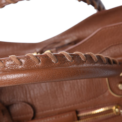 Balenciaga Chevre Gold Metallic Edge Hardware City Marron Terracotta 14 of 15