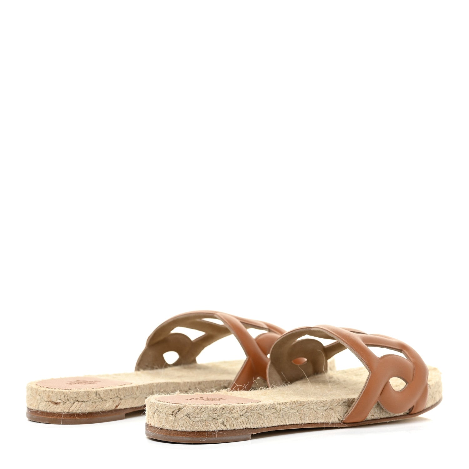 Hermes Nappa Famosa Espadrille Sandals 39 Naturel 4 of 11