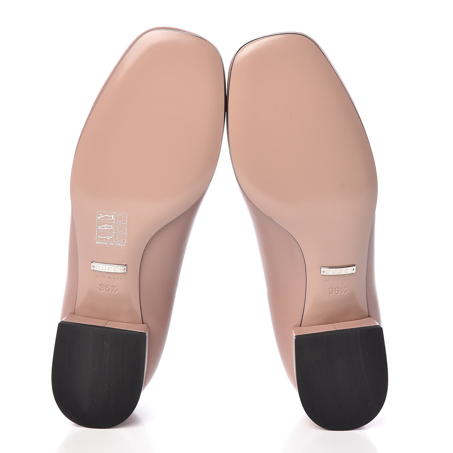 Gucci Nappa Crystal Interlocking G Low Heel Pumps 36.5 Dark Cipria 5 of 9