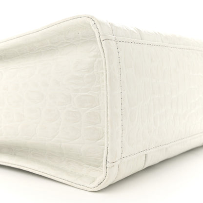 Marc Jacobs Croc Embossed Medium The Tote Bag White 9 of 13