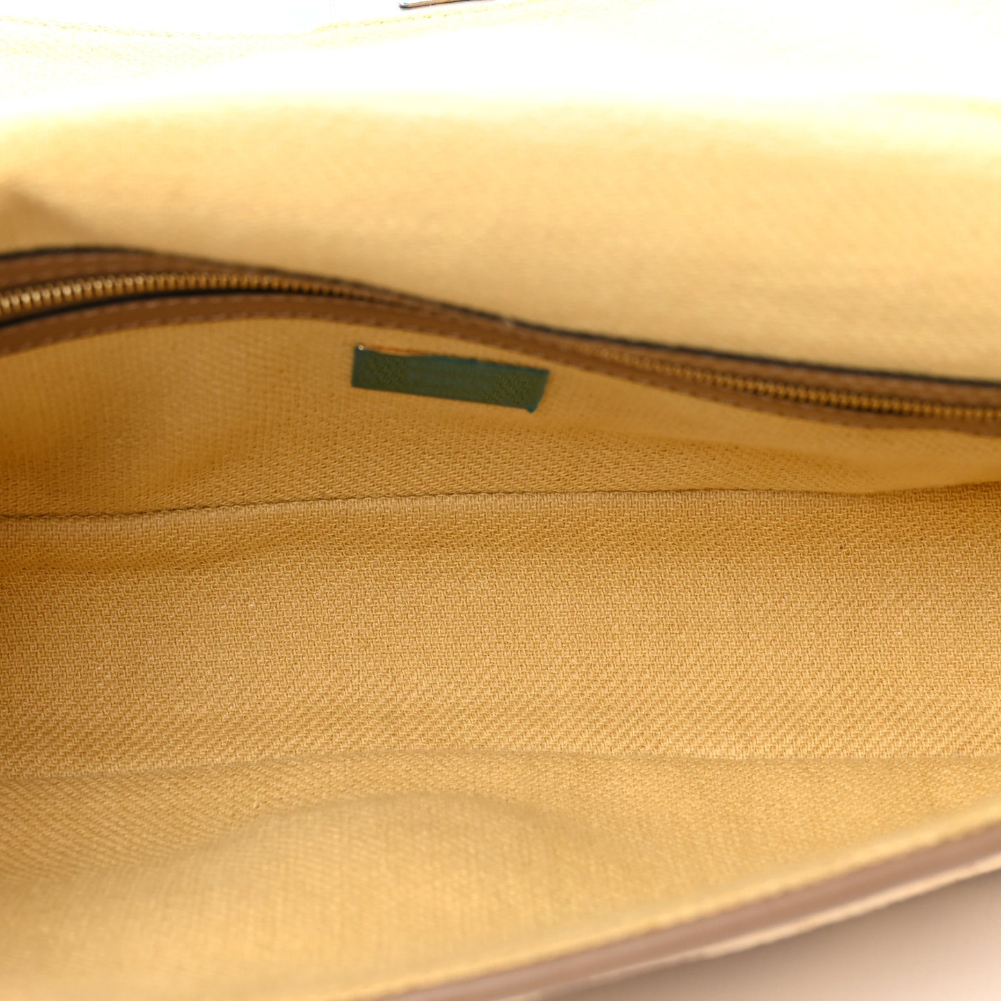 Raffia Vitello King Lucido FF Embroidered Baguette Grano Sand