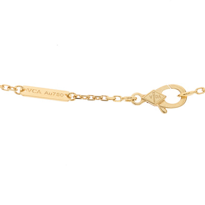 Van Cleef & Arpels 18K Yellow Gold Mother of Pearl Vintage Alhambra Pendant Necklace 5 of 6