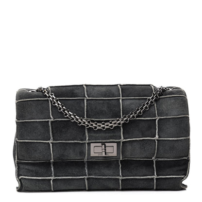 Chanel Suede Chocolate Bar Mademoiselle Flap Dark Grey 1 of 11